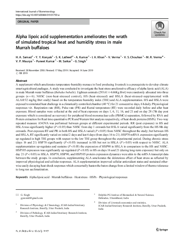 (PDF) Alpha lipoic acid supplementation ameliorates the wrath of ...