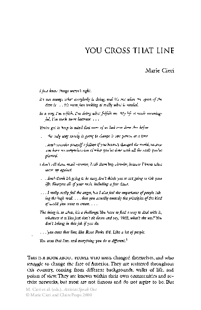 (PDF) You Cross That Line
