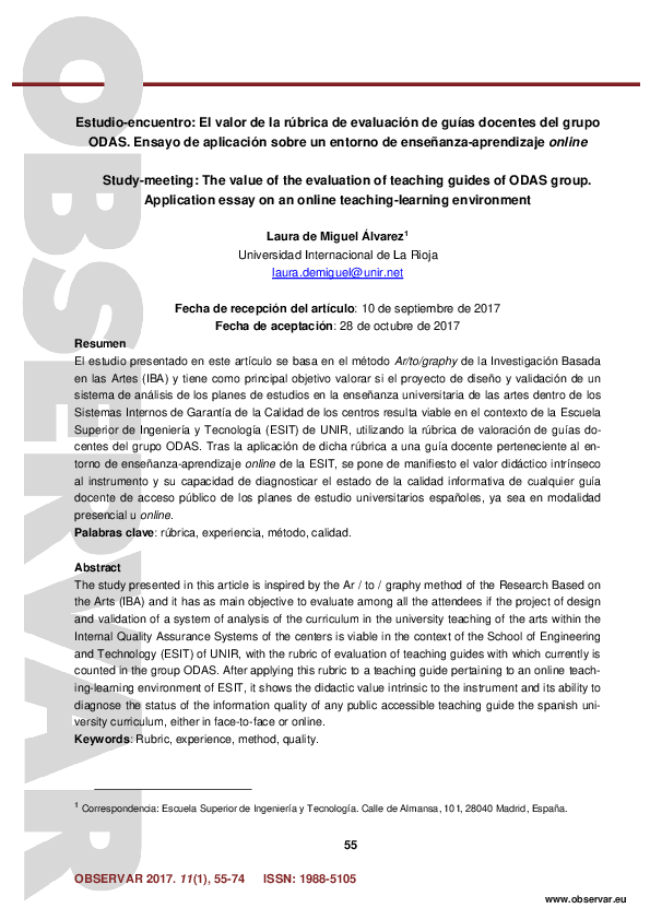 (PDF) Study-meeting: The value of the evaluation of the teaching guides ...