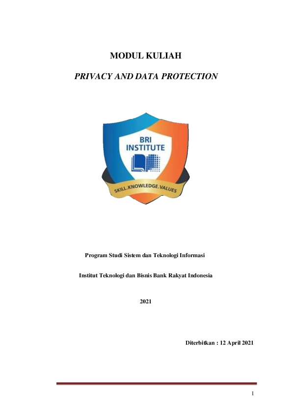 (PDF) Modul Privacy and Data Protection