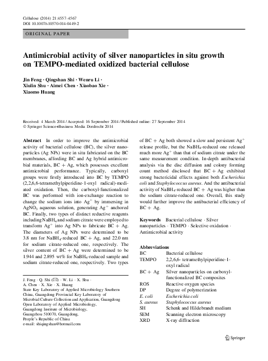 (PDF) Antimicrobial activity of silver nanoparticles synthesized from ...