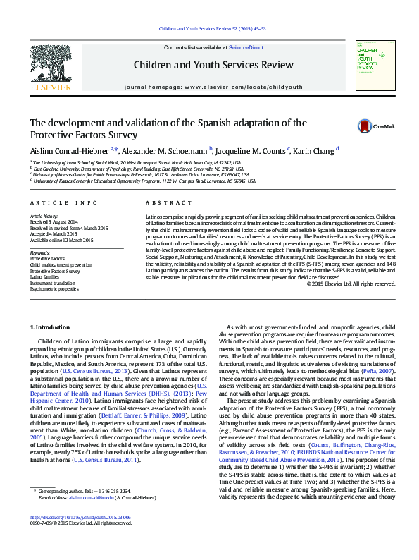 (PDF) The development and validation of the Spanish adaptation of the ...