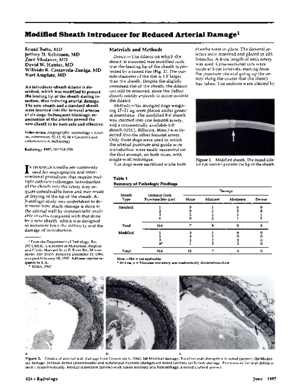(PDF) Modified sheath introducer for reduced arterial damage