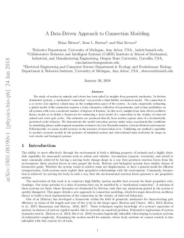(PDF) A Data-Driven Approach to Connection Modeling