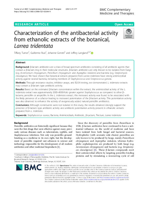 (PDF) Characterization of the antibacterial activity from ethanolic ...