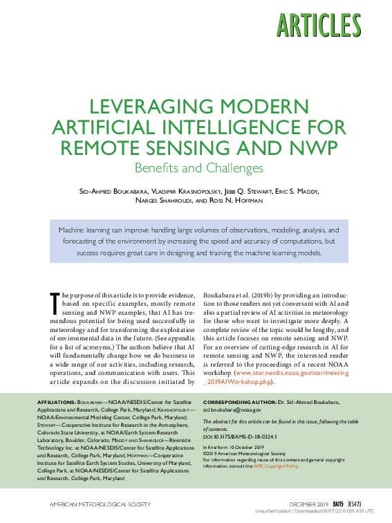 (PDF) Leveraging Modern Artificial Intelligence for Remote Sensing and ...
