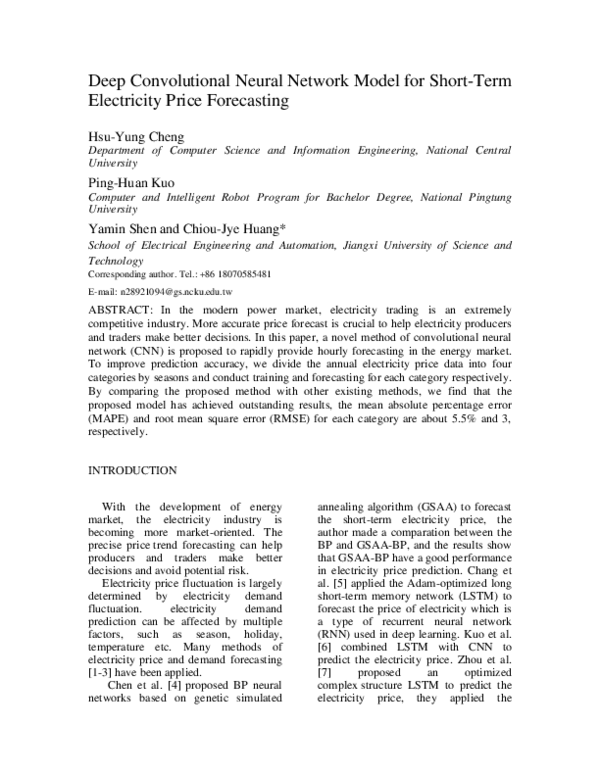 (PDF) Deep Convolutional Neural Network Model for Short-Term ...