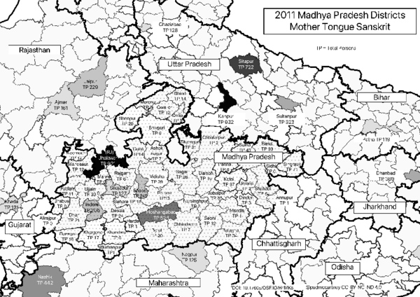 (PDF) Madhya Pradesh Mother Tongue Sanskrit District Map 2011 Census