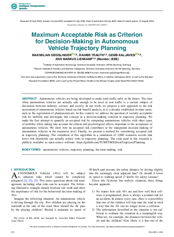 (PDF) Maximum Acceptable Risk as Criterion for Decision-Making in ...