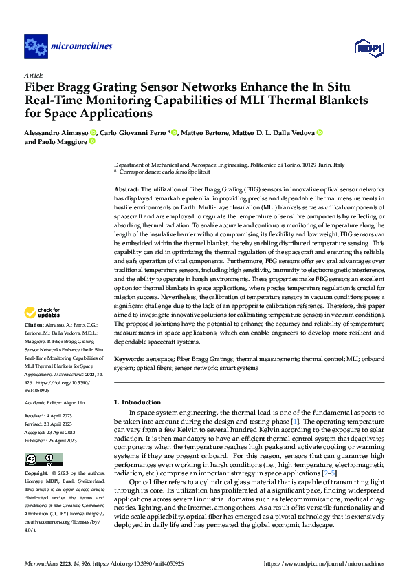 (PDF) Fiber Bragg Grating Sensor Networks Enhance the In Situ Real-Time ...