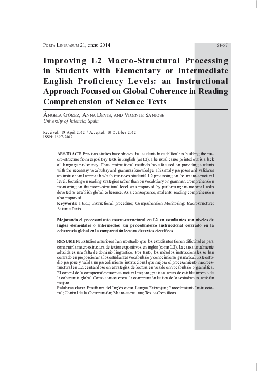 (PDF) Improving L2 macro-structural processing in students with ...