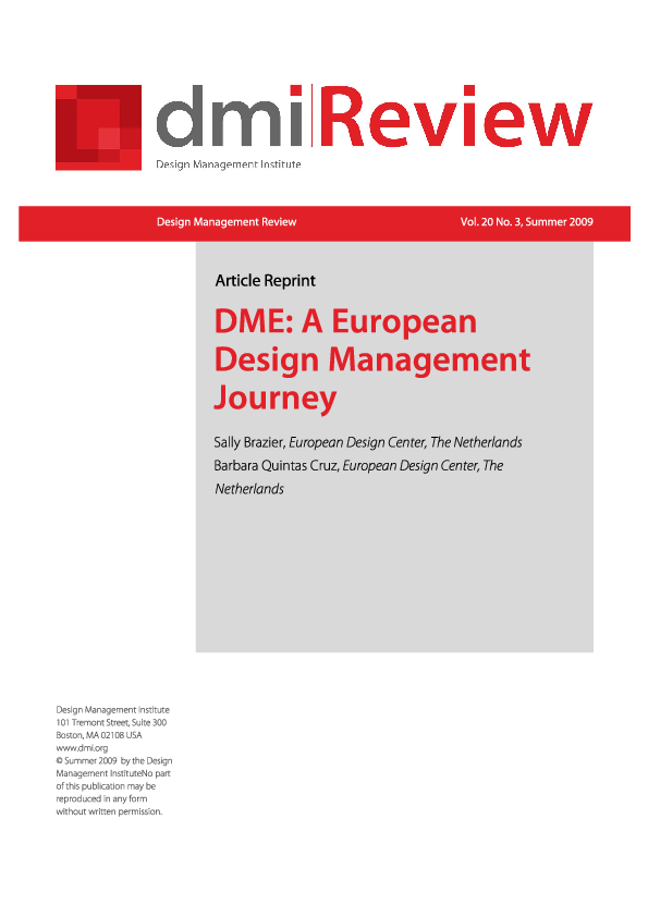 (PDF) DME: A European Design Management Journey
