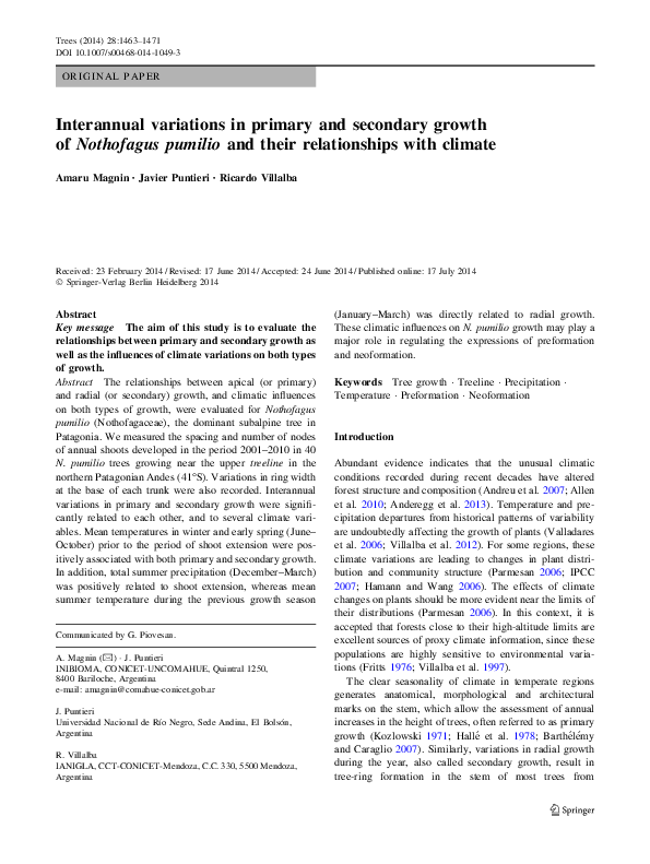 (PDF) Interannual variations in primary and secondary growth of ...