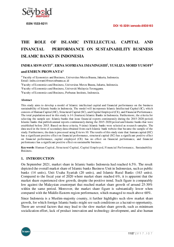 (PDF) The Role of Islamic Intellectual Capital and Financial ...
