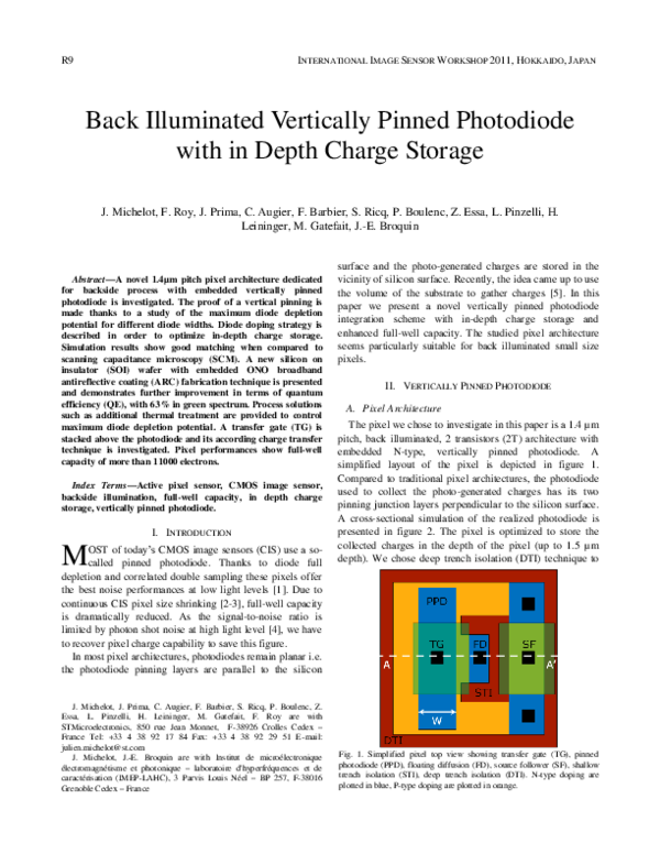 (PDF) Back Illuminated Vertically Pinned Photodiode with in Depth ...