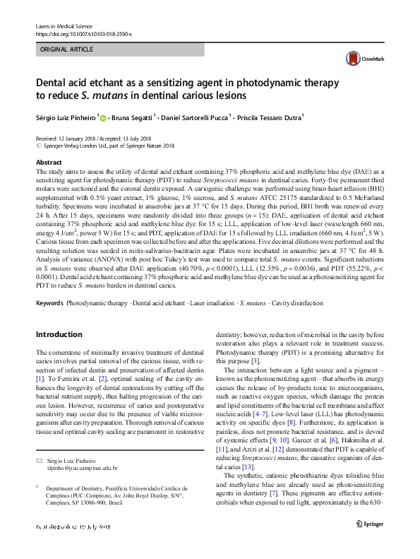 (PDF) Dental acid etchant as a sensitizing agent in photodynamic ...