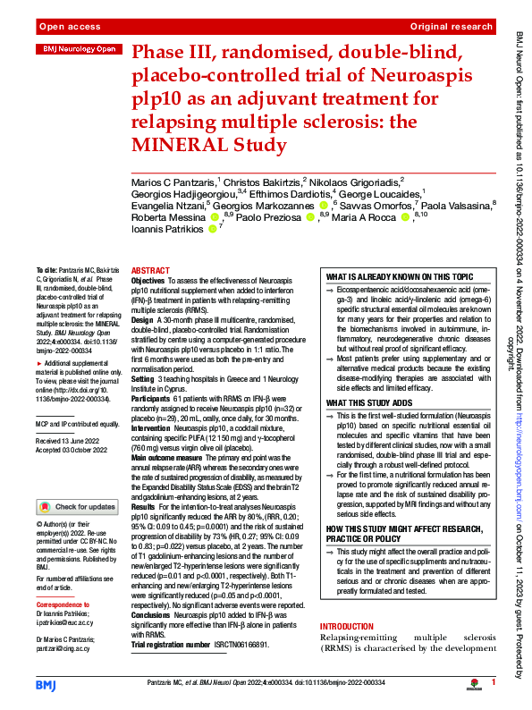 (PDF) Phase III, randomised, double-blind, placebo-controlled trial of ...