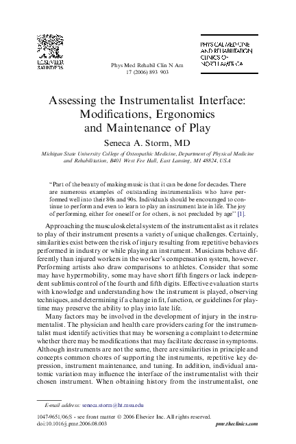 (PDF) Assessing the Instrumentalist Interface: Modifications ...