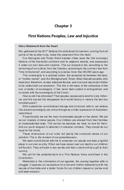 (PDF) First Nations Peoples, Law and Injustice