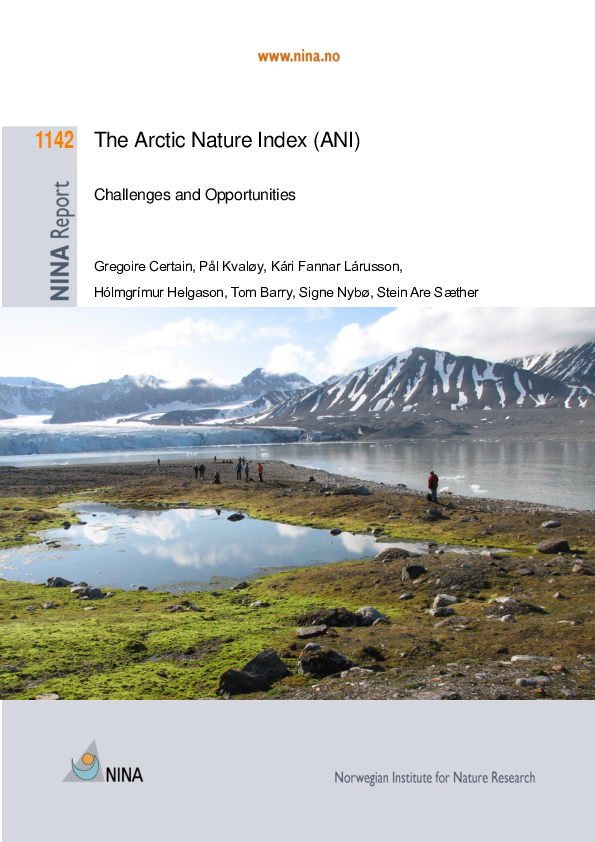 (PDF) The Arctic Nature Index (ANI). Challenges and Opportunities