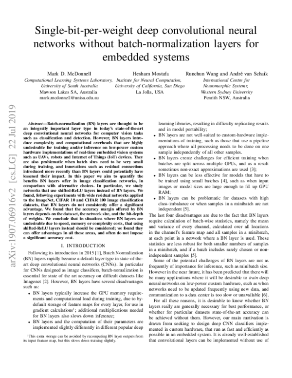(PDF) Single-Bit-per-Weight Deep Convolutional Neural Networks without ...