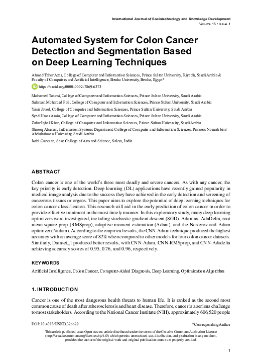 Pdf Automated System For Colon Cancer Detection And Segmentation Pdf Automated System For Colon Cancer Detection And Segmentation