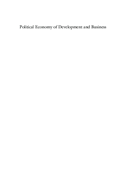(PDF) Political Economy of Development and Business