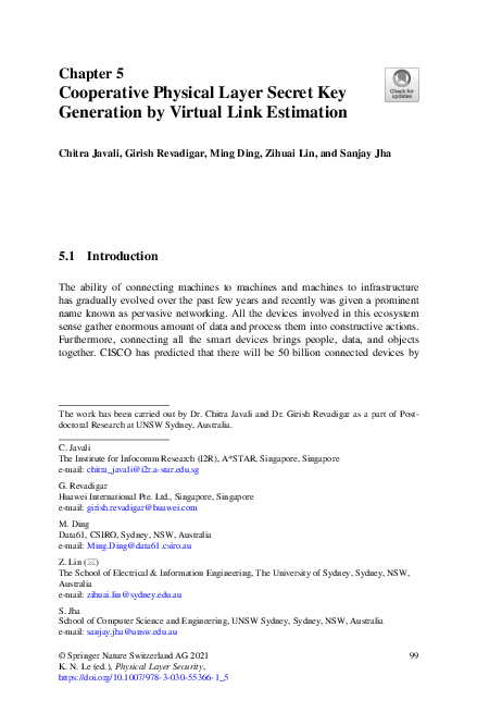 (PDF) Cooperative Physical Layer Secret Key Generation by Virtual Link ...