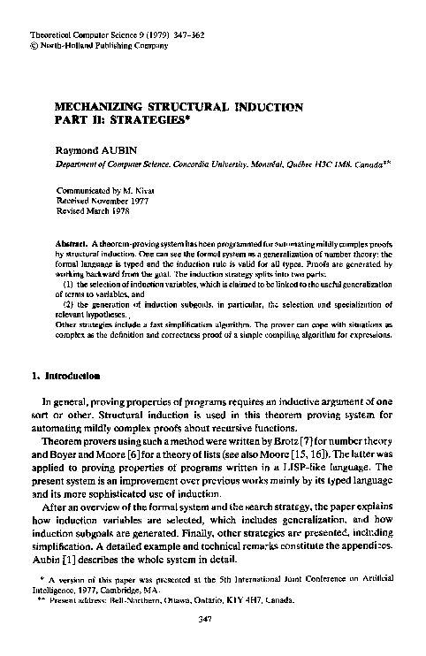 (PDF) Mechanizing structural induction part II: Strategies