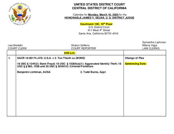 (PDF) United States District Court Central District of California