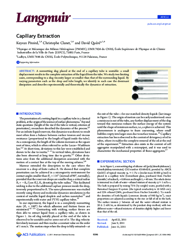 (PDF) Capillary Extraction