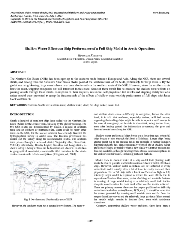 (PDF) Shallow water effects on ship performance of a full ship model in ...