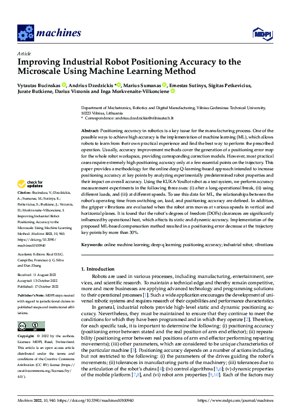 (PDF) Improving Industrial Robot Positioning Accuracy to the Microscale ...