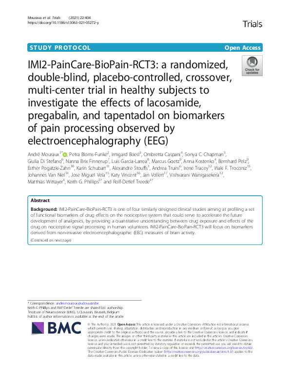 (PDF) IMI2-PainCare-BioPain-RCT3: a randomized, double-blind, placebo ...