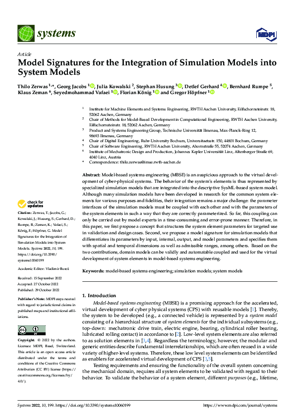 (PDF) Model Signatures for the Integration of Simulation Models into ...
