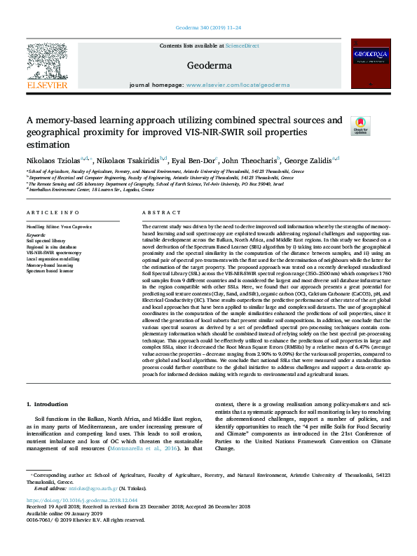 (PDF) A memory-based learning approach utilizing combined spectral ...