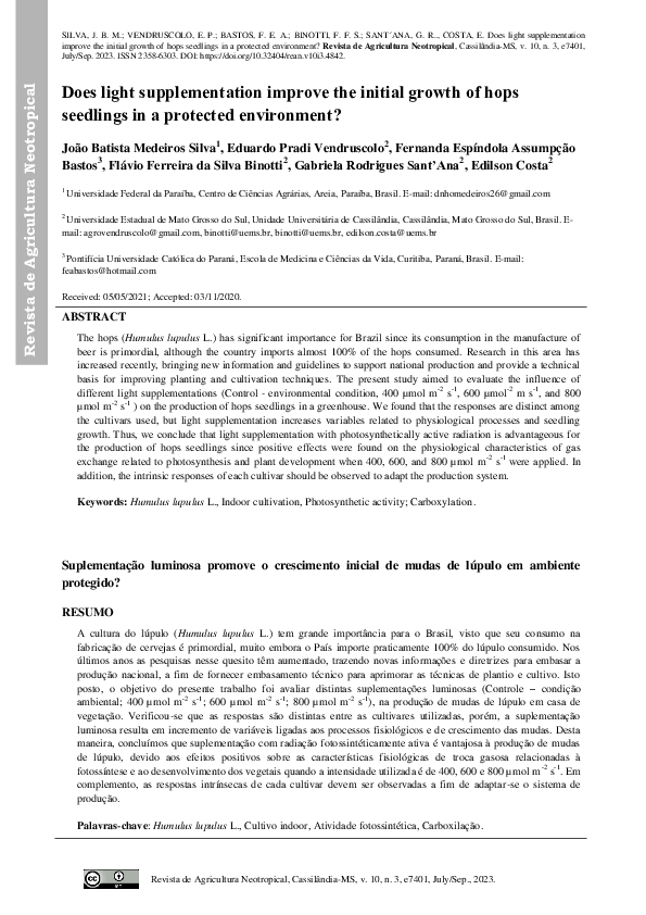 (PDF) Does Light Supplementation Improve the Initial Growth of Hops ...