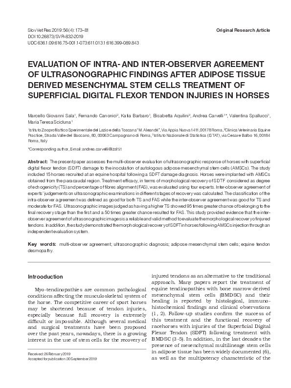 (PDF) EVALUATION OF INTRA-AND INTER-OBSERVER AGREEMENT OF ...