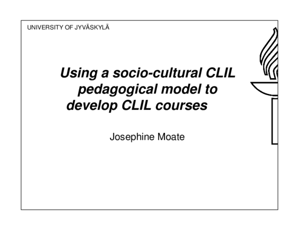 (PDF) Using a socio-cultural CLIL pedagogical model to develop subject ...