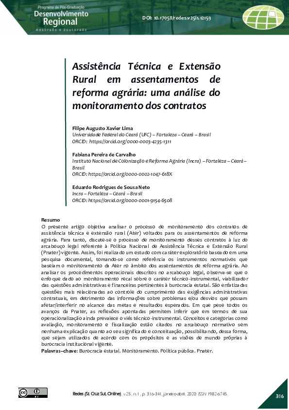 (PDF) Assistência Técnica e Extensão Rural em assentamentos de reforma ...