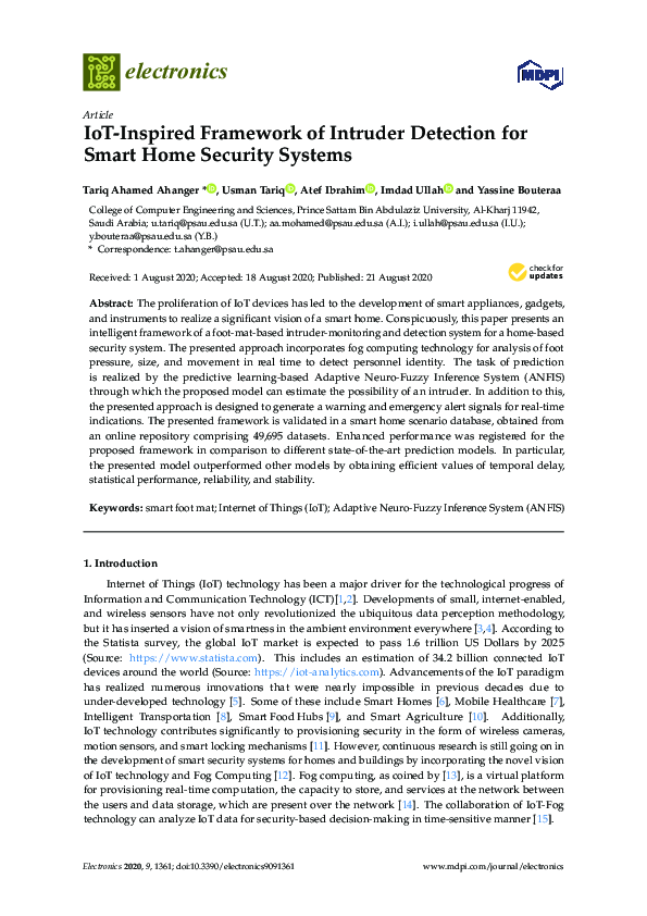 (PDF) IoT-Inspired Framework of Intruder Detection for Smart Home ...