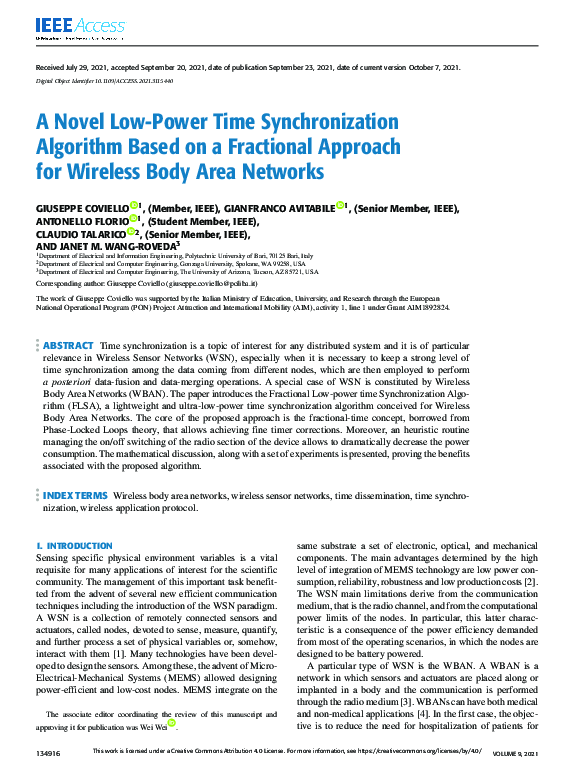 (PDF) A Novel Low-Power Time Synchronization Algorithm Based on a ...