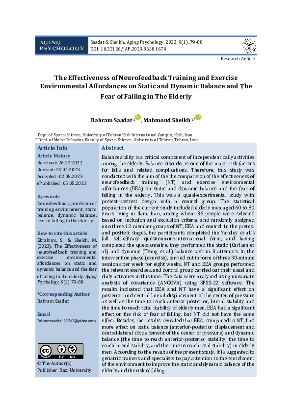 (PDF) The Effectiveness of Neurofeedback Training and Exercise ...