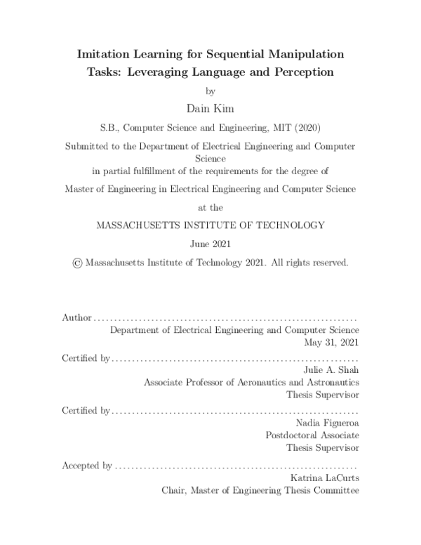 (PDF) Imitation Learning for Sequential Manipulation Tasks: Leveraging ...