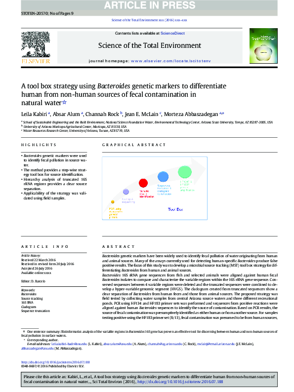 (PDF) A tool box strategy using Bacteroides genetic markers to ...