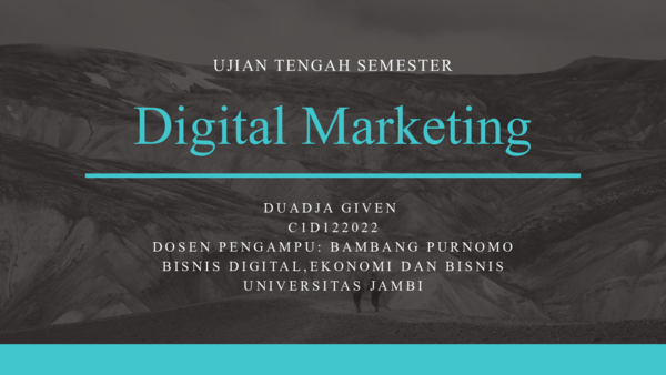 Duadja Given UTS Digital Marketing