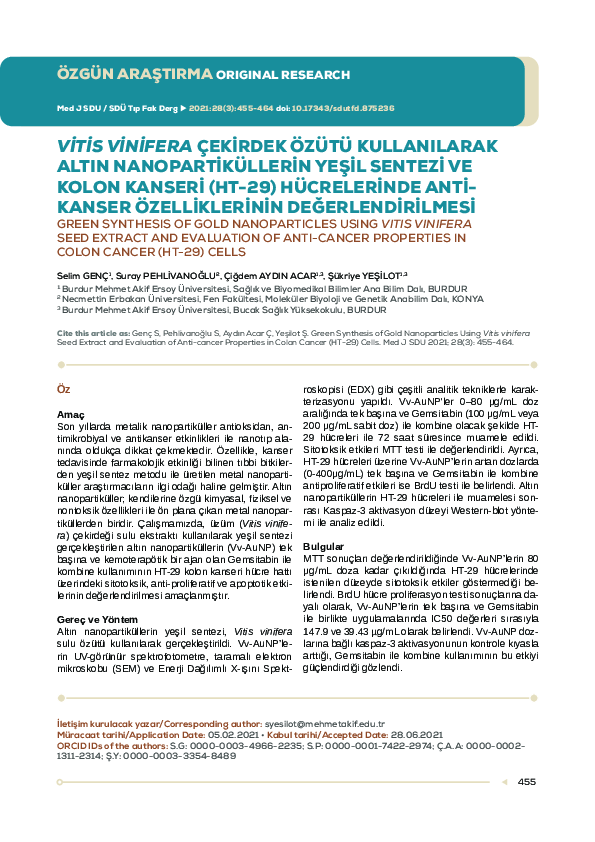 (PDF) Green Synthesis of Gold Nanoparticles Using Vitis Vinifera Seed ...