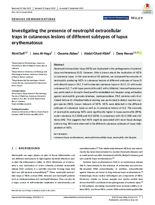 (PDF) Investigating the presence of neutrophil extracellular traps in ...