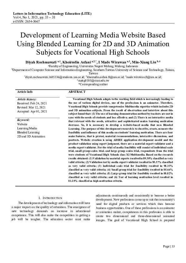 (PDF) Development of Learning Media Website Based Using Blended ...
