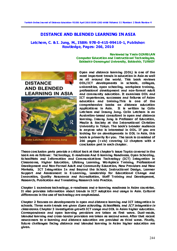 (PDF) REVIEW: Distance And Blended Learning In Asia